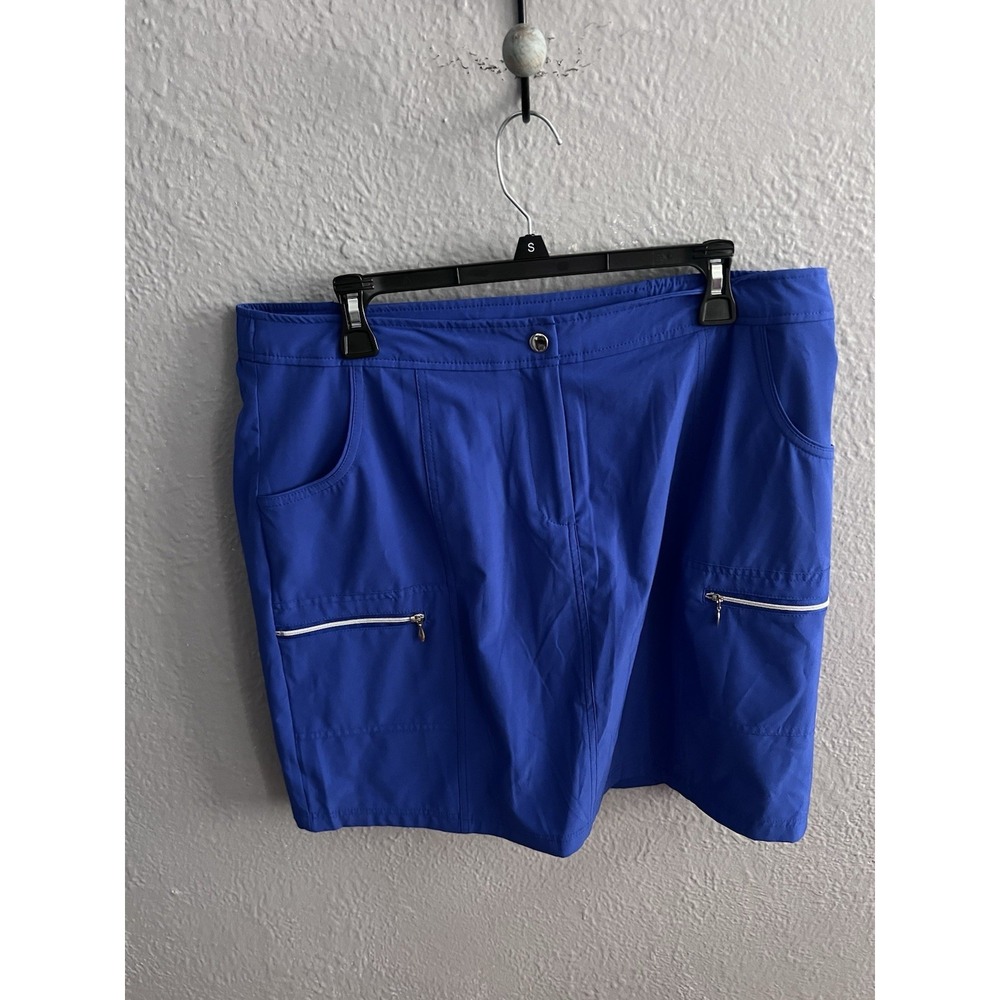 Zenergy By Chics Skorts Blue Womens Size 2 Pockets - Picture 2 of 6